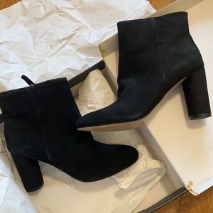 Women suede heel booties from INC
